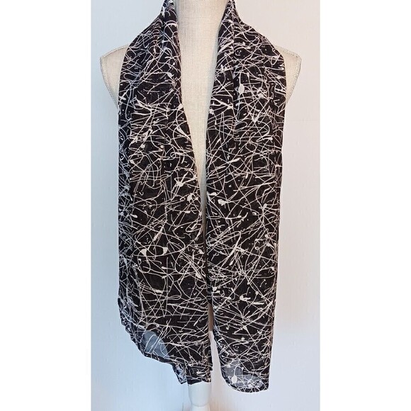 Sun Streak by Newport News Black/White Bathing Suit Cover/Scarf - Picture 6 of 6